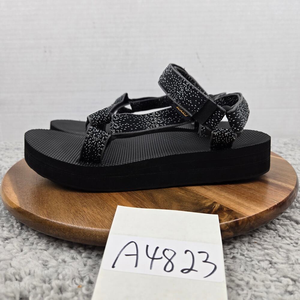 Teva Women 9 Midform Universal Black Constellation Strappy Platform Daily Sandal
